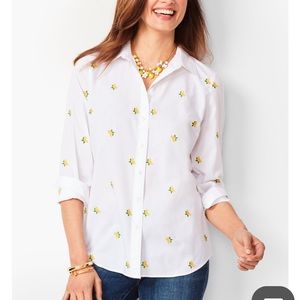 Talbots Petite - NWT lemon button up